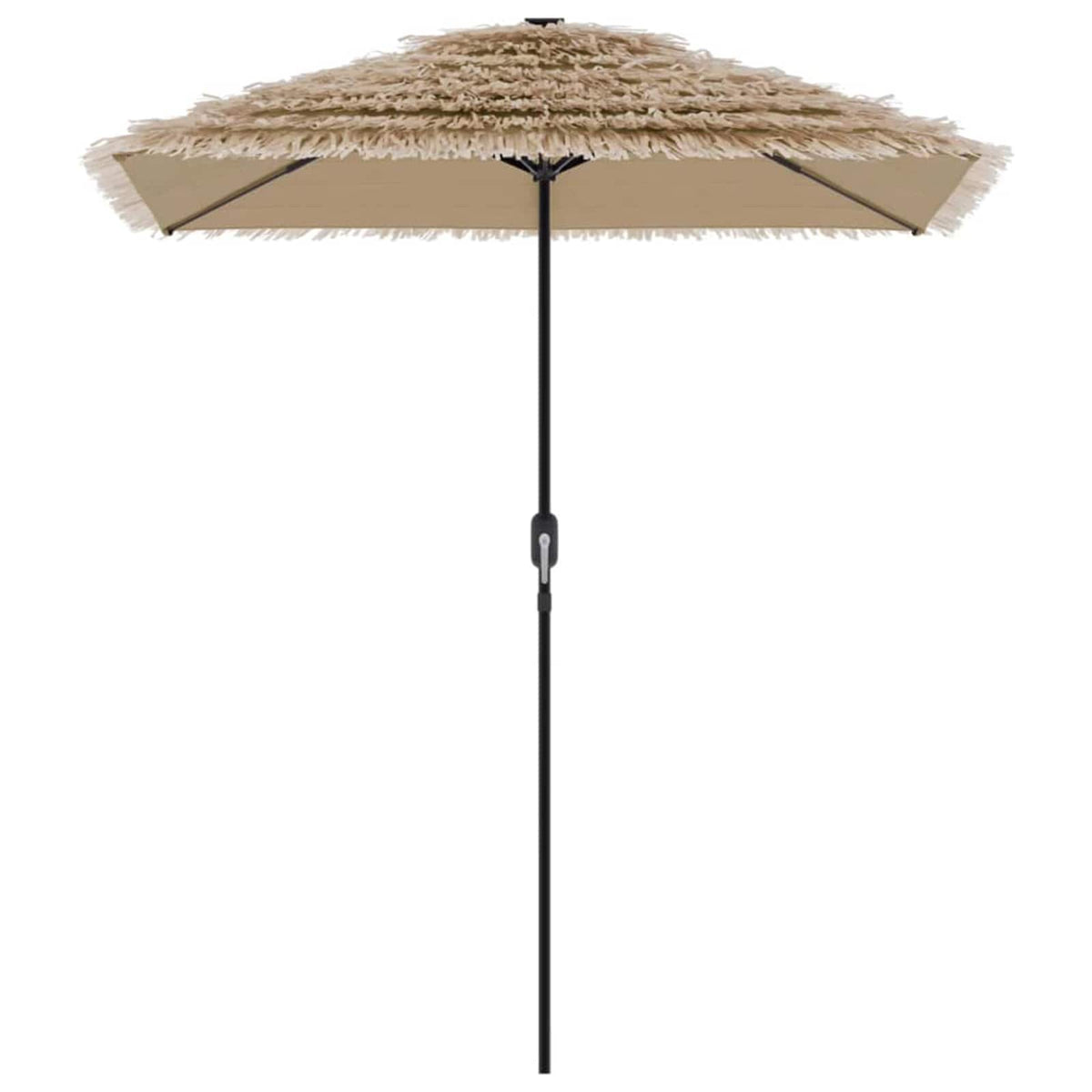 vidaXL Garden Parasol with LEDs and Steel Pole Brown 300x200x250 cm