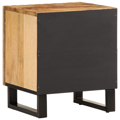 vidaXL Bedside Cabinet 40x34x46 cm Solid Wood Rough Mango