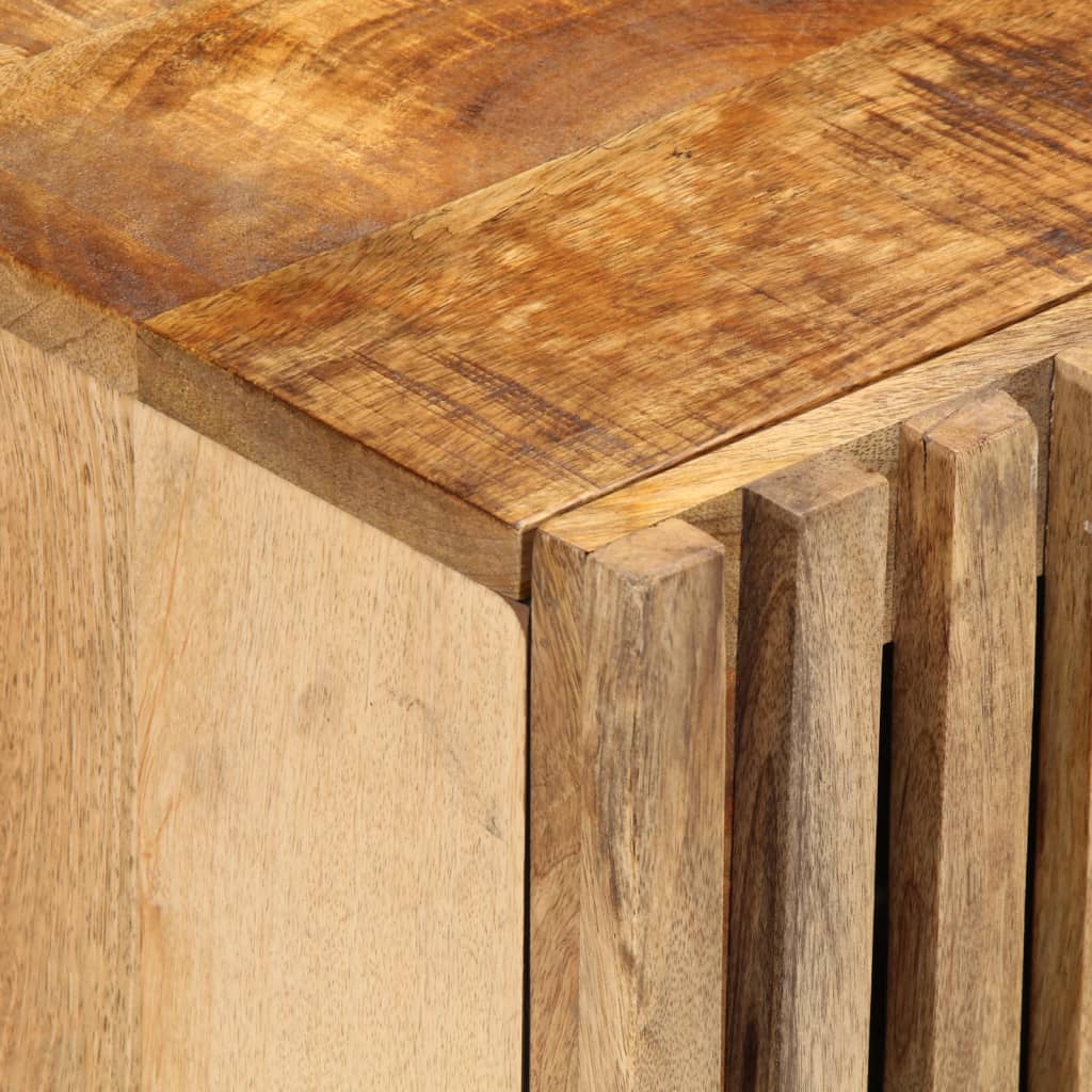 vidaXL Bedside Cabinet 40x34x46 cm Solid Wood Rough Mango