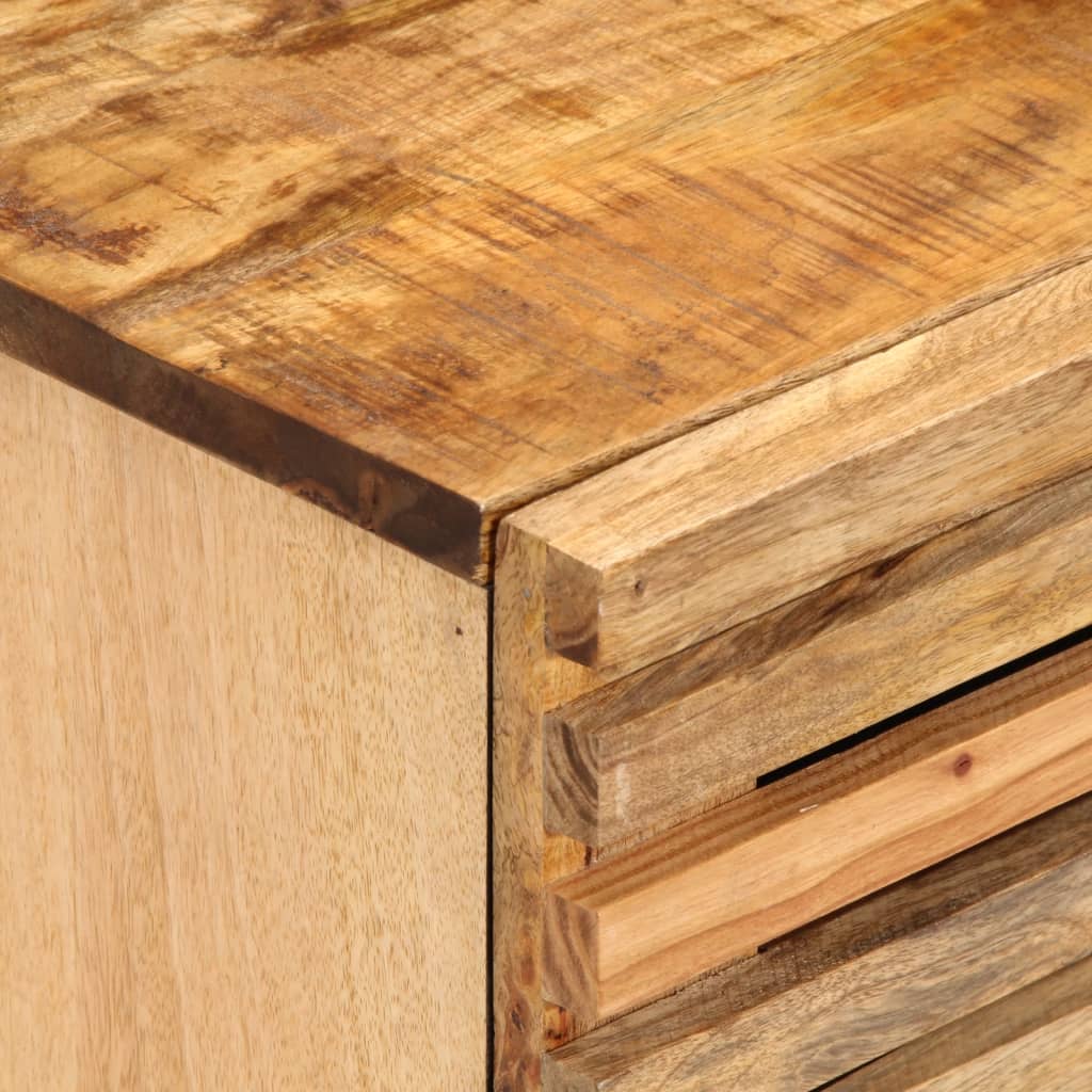 vidaXL Bedside Cabinet 40x34x46 cm Solid Wood Rough Mango