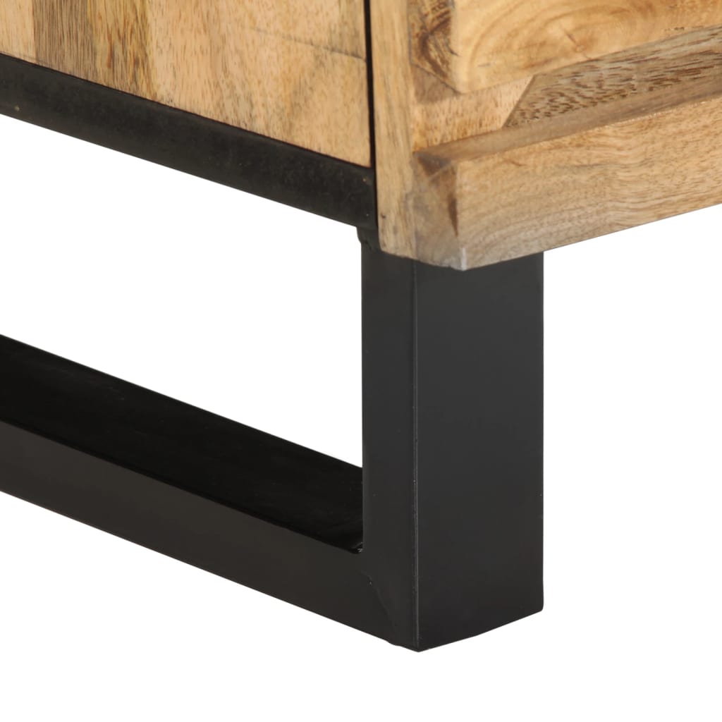 vidaXL Bedside Cabinet 40x34x46 cm Solid Wood Rough Mango
