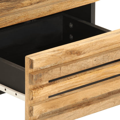 vidaXL Bedside Cabinet 40x34x46 cm Solid Wood Rough Mango