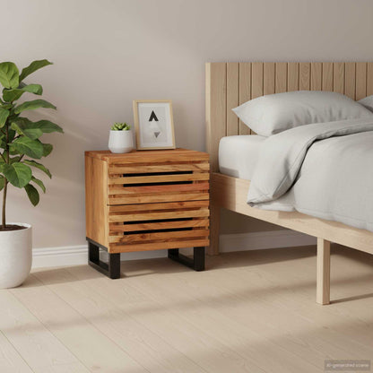 vidaXL Bedside Cabinets 2 pcs 40x34x46 cm Solid Wood Acacia