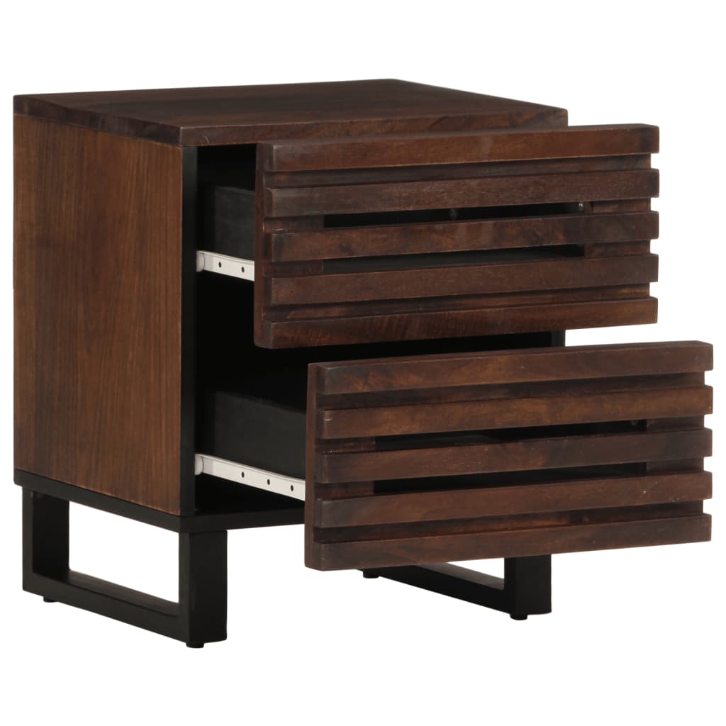vidaXL Bedside Cabinet 40x34x46 cm Solid Wood Mango