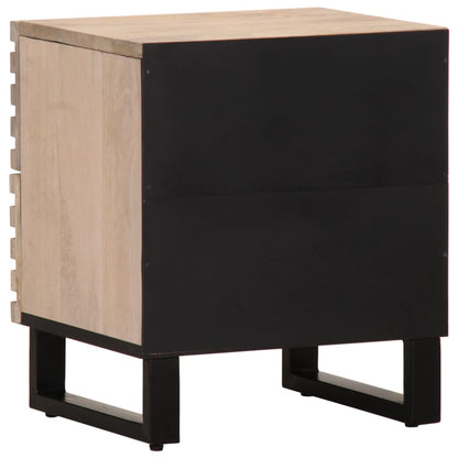 vidaXL Bedside Cabinet 40x34x46 cm Solid Wood Bleached Mango