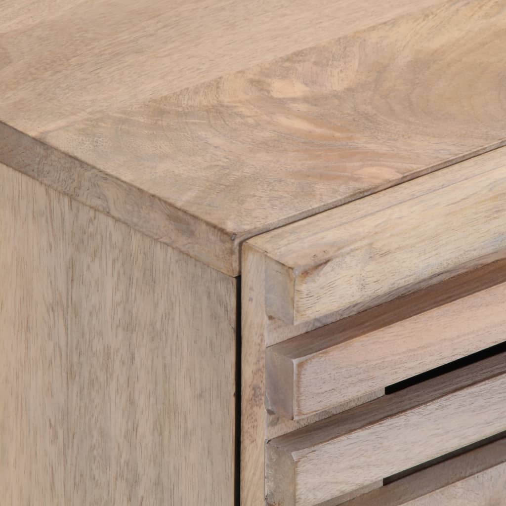 vidaXL Bedside Cabinet 40x34x46 cm Solid Wood Bleached Mango