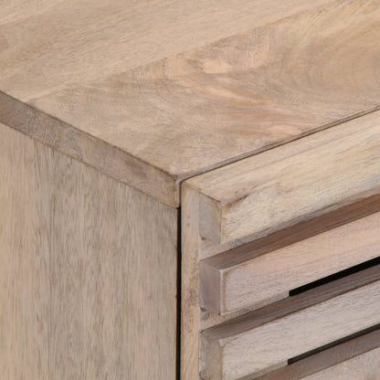 vidaXL Bedside Cabinet 40x34x46 cm Solid Wood Bleached Mango