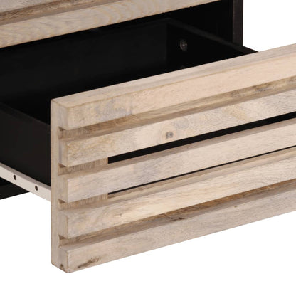 vidaXL Bedside Cabinet 40x34x46 cm Solid Wood Bleached Mango