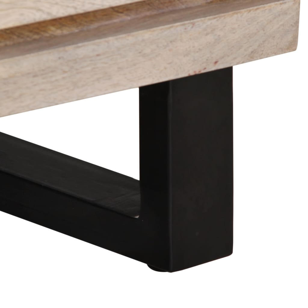 vidaXL Bedside Cabinet 40x34x46 cm Solid Wood Bleached Mango