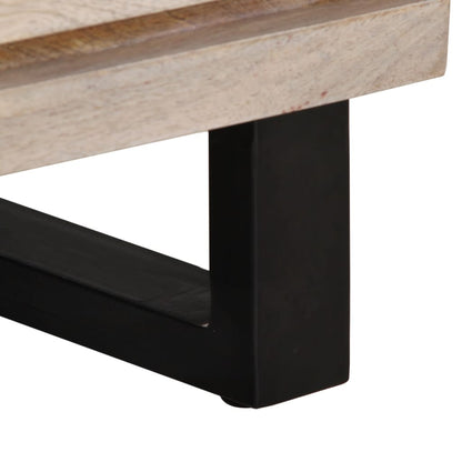 vidaXL Bedside Cabinet 40x34x46 cm Solid Wood Bleached Mango