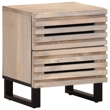 vidaXL Bedside Cabinets 2 pcs 40x34x46 cm Solid Wood Bleached Mango