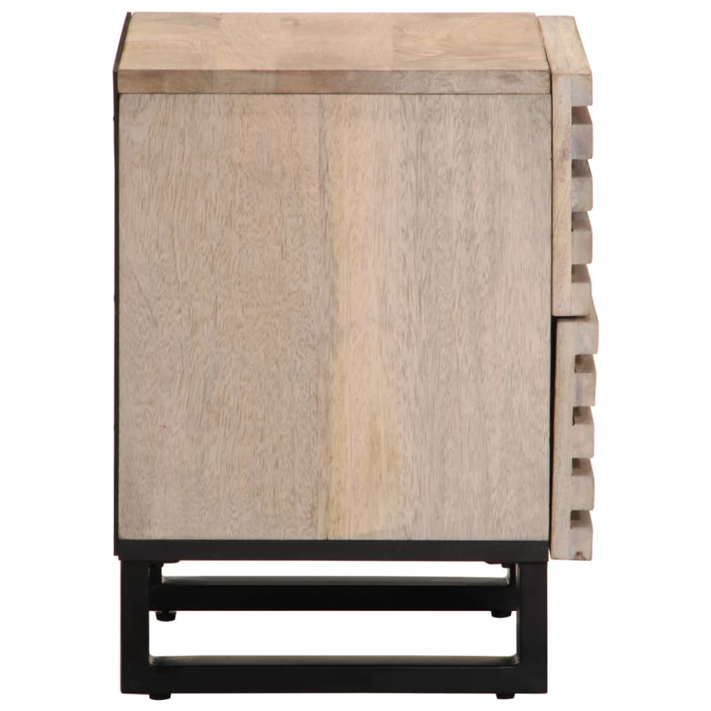 vidaXL Bedside Cabinets 2 pcs 40x34x46 cm Solid Wood Bleached Mango