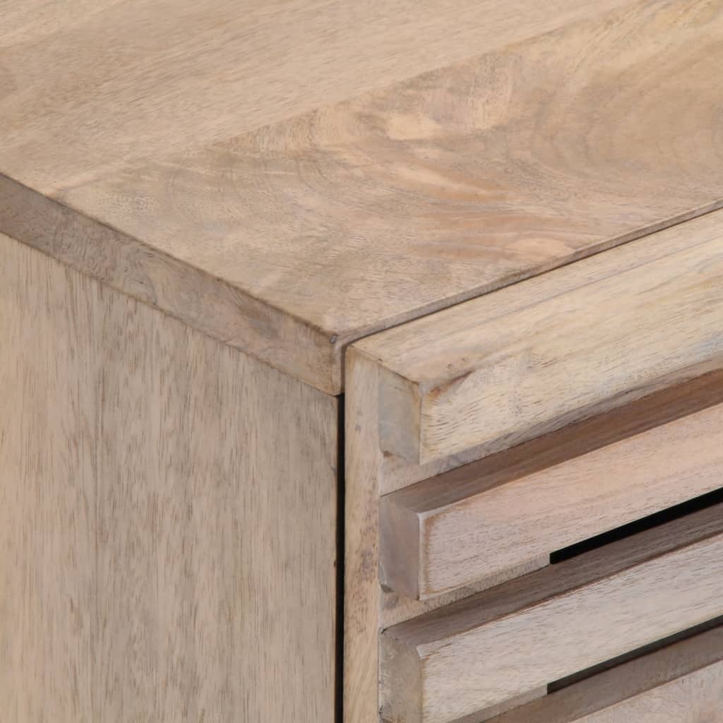 vidaXL Bedside Cabinets 2 pcs 40x34x46 cm Solid Wood Bleached Mango
