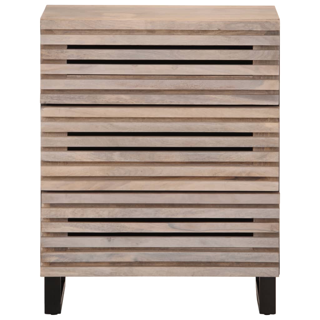 vidaXL Sideboard White 60x34x75 cm Solid Wood Mango