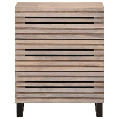 vidaXL Sideboard White 60x34x75 cm Solid Wood Mango