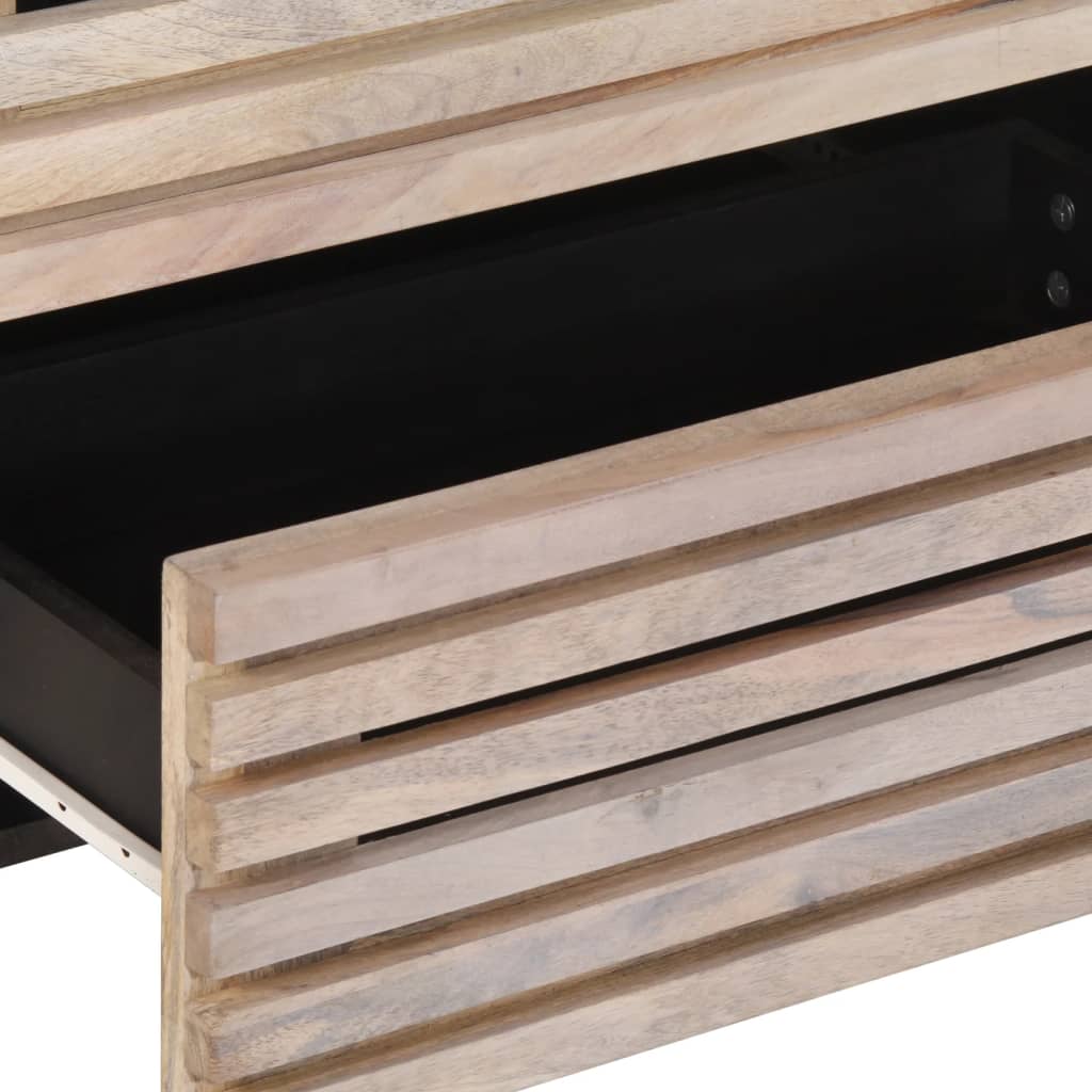 vidaXL Sideboard White 60x34x75 cm Solid Wood Mango