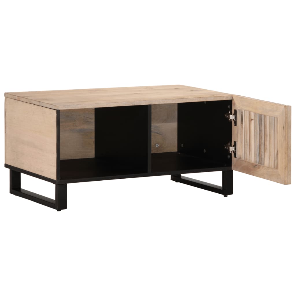 vidaXL Coffee Table White 80x51x40 cm Solid Wood Mango