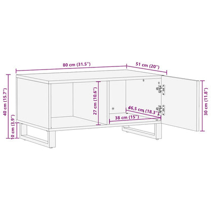 vidaXL Coffee Table 80x51x40 cm Solid Wood Acacia