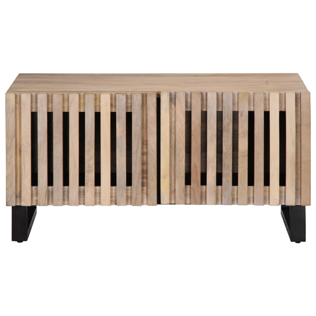 vidaXL Coffee Table White 80x51x40 cm Solid Wood Mango