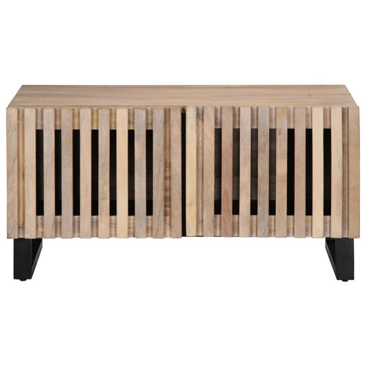 vidaXL Coffee Table White 80x51x40 cm Solid Wood Mango