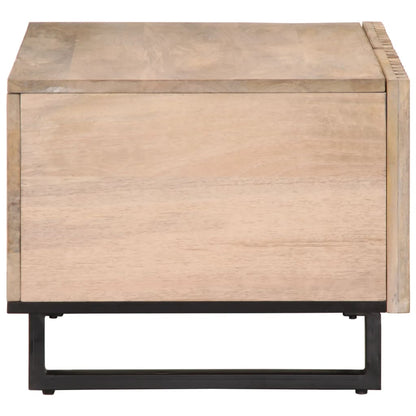 vidaXL Coffee Table White 80x51x40 cm Solid Wood Mango