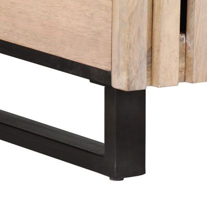 vidaXL Coffee Table White 80x51x40 cm Solid Wood Mango