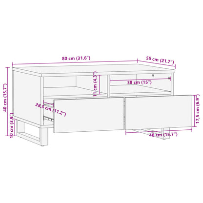 vidaXL Coffee Table Brown 80x55x40 cm Solid Wood Mango