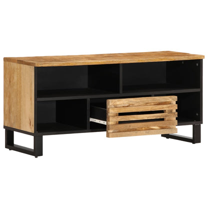 vidaXL TV Cabinet 100x34x46 cm Solid Wood Rough Mango
