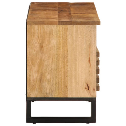 vidaXL TV Cabinet 100x34x46 cm Solid Wood Rough Mango