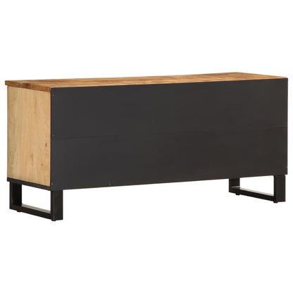 vidaXL TV Cabinet 100x34x46 cm Solid Wood Rough Mango