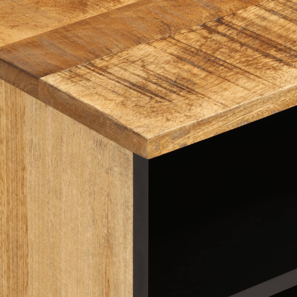 vidaXL TV Cabinet 100x34x46 cm Solid Wood Rough Mango