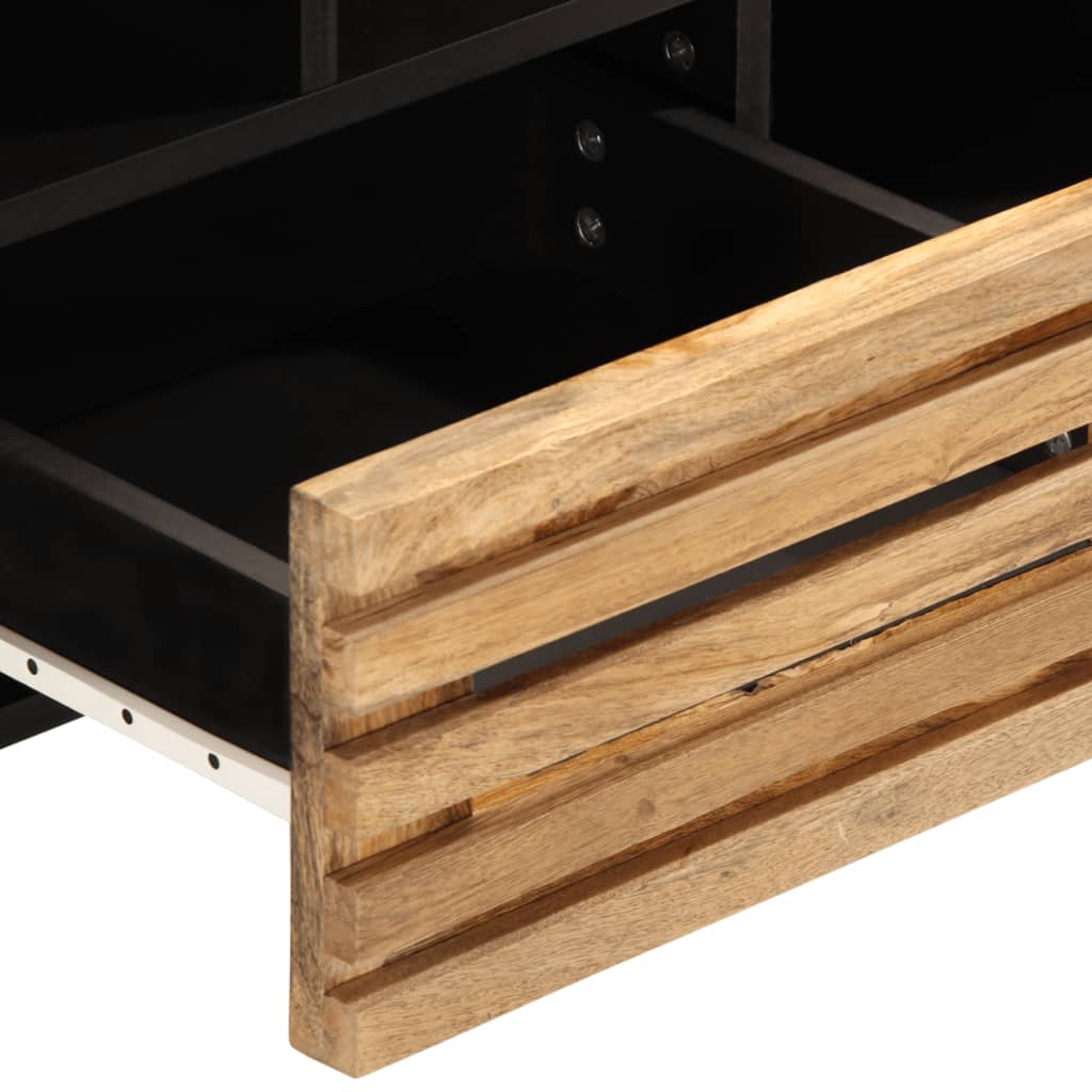 vidaXL TV Cabinet 100x34x46 cm Solid Wood Rough Mango