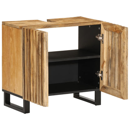 vidaXL Bathroom Sink Cabinet 62x34x58 cm Solid Wood Rough Mango