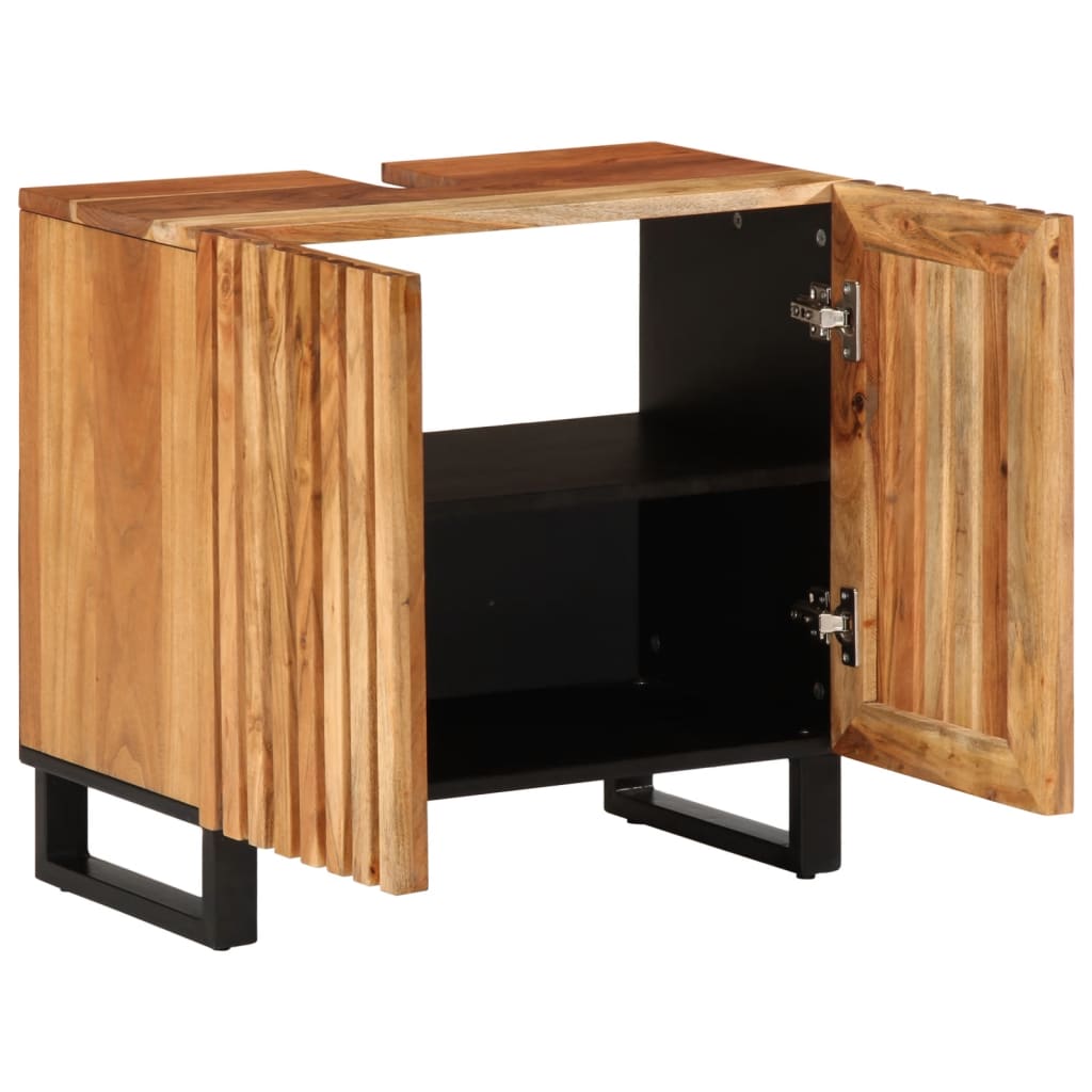 vidaXL Bathroom Sink Cabinet 62x34x58 cm Solid Wood Acacia