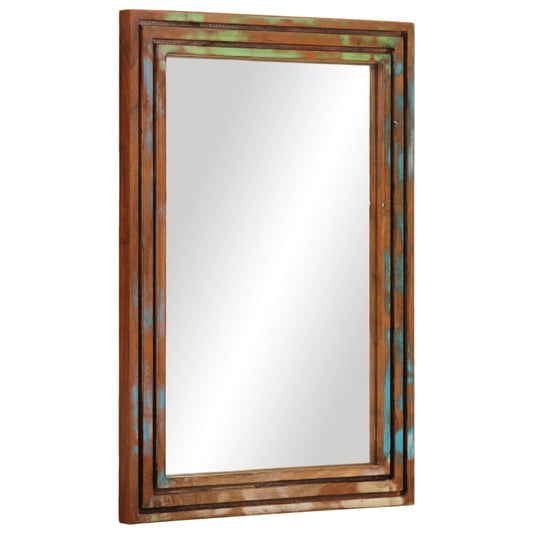 vidaXL Bathroom Mirror 50x70 cm Solid Wood Acacia and Glass