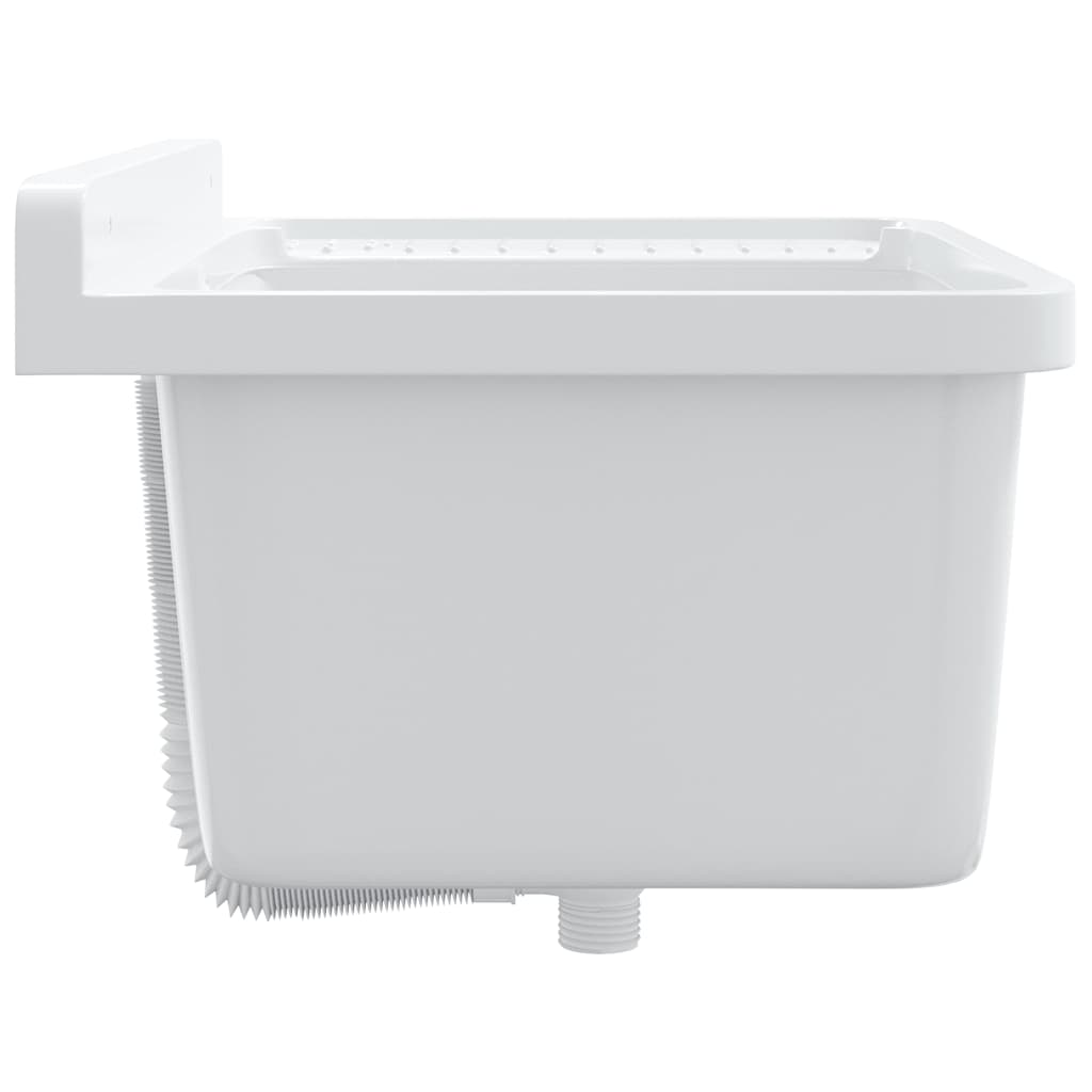 vidaXL Utility Sink for Wall Mounting White 60x40x28 cm Resin