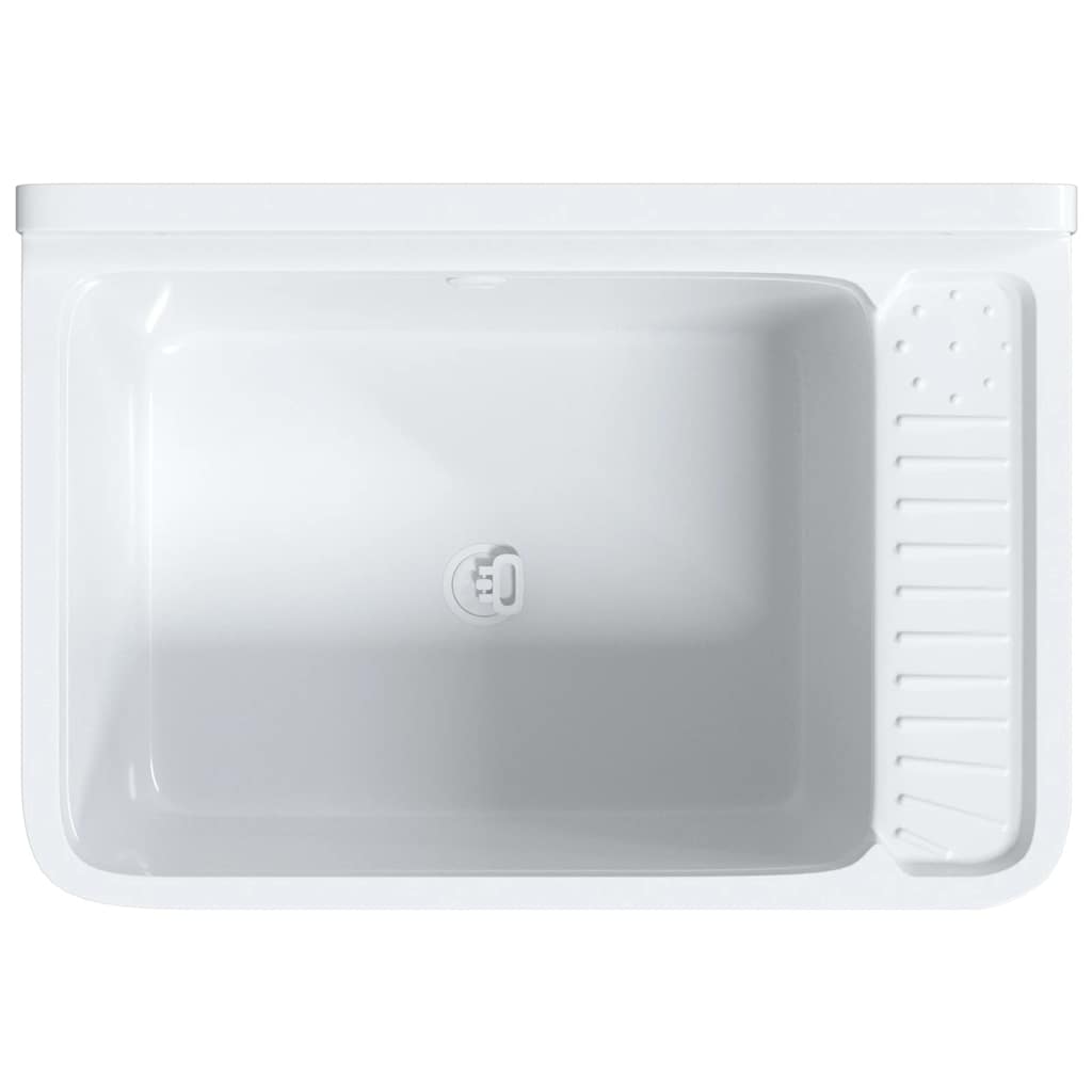 vidaXL Utility Sink for Wall Mounting White 60x40x28 cm Resin
