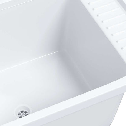 vidaXL Utility Sink for Wall Mounting White 60x40x28 cm Resin