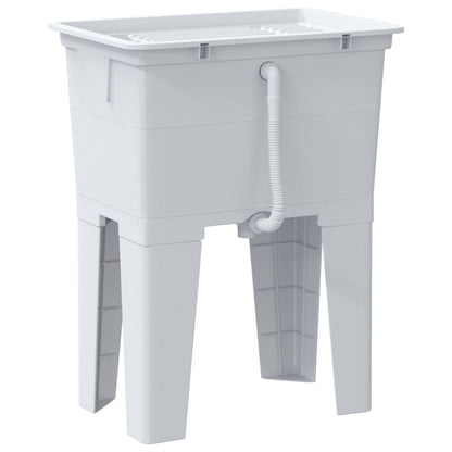 vidaXL Laundry Tub White 59x41x75 cm Resin