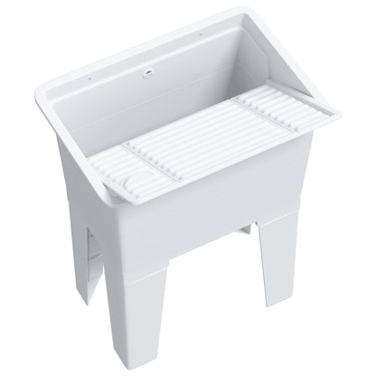 vidaXL Laundry Tub White 59x41x75 cm Resin