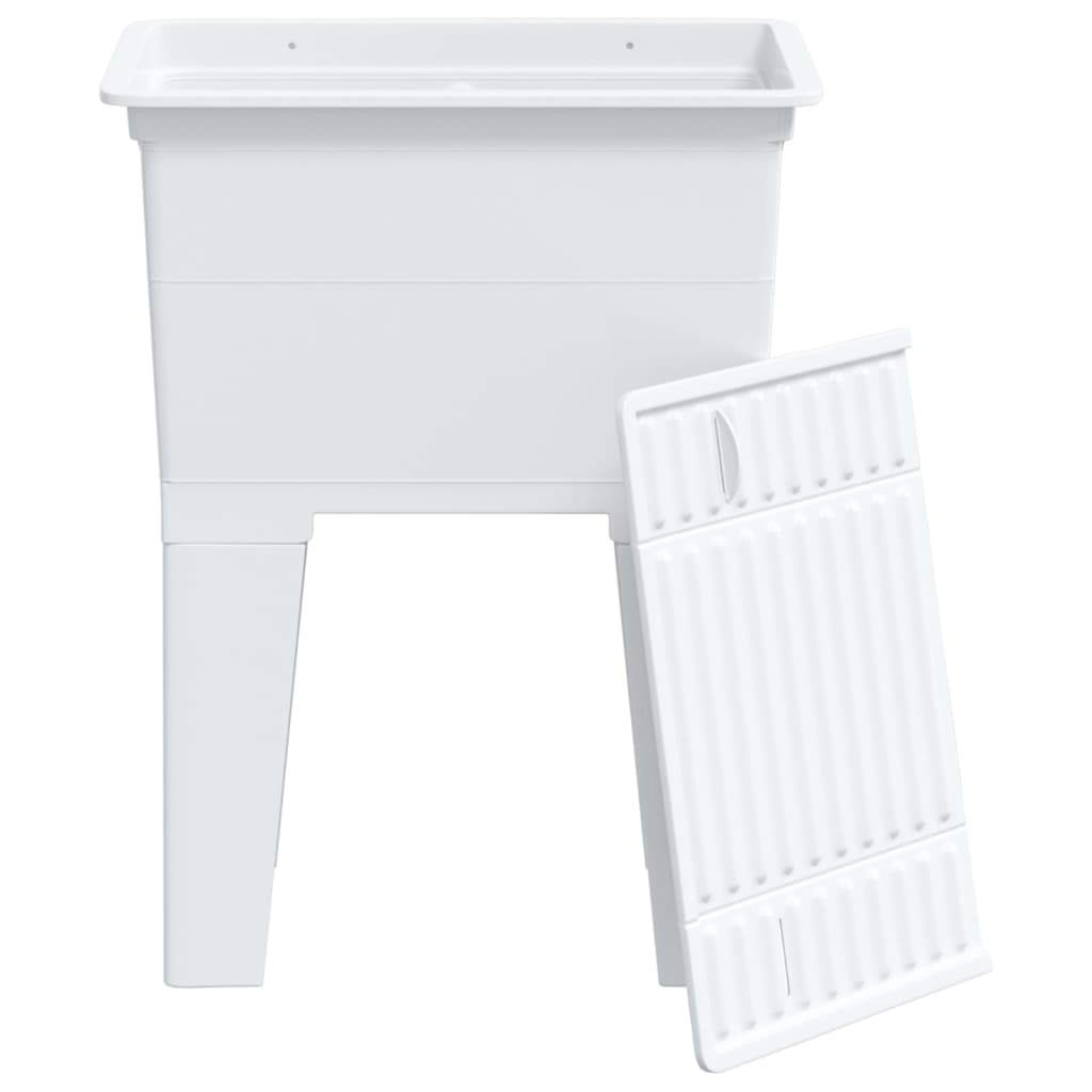 vidaXL Laundry Tub White 59x41x75 cm Resin