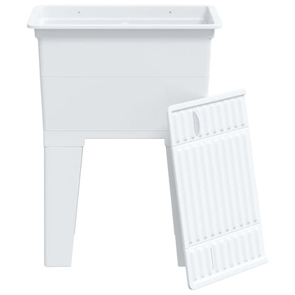 vidaXL Laundry Tub White 59x41x75 cm Resin