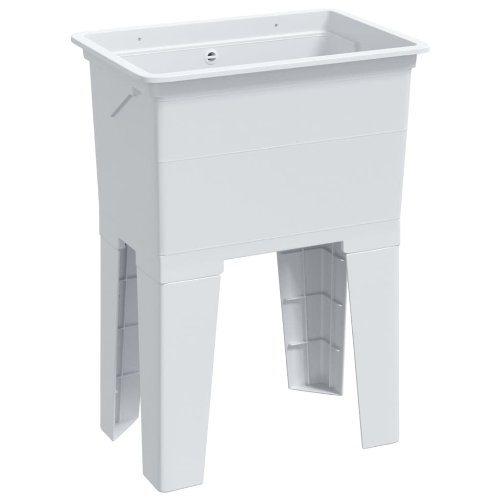 vidaXL Laundry Tub White 59x41x75 cm Resin