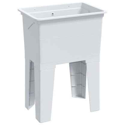 vidaXL Laundry Tub White 59x41x75 cm Resin