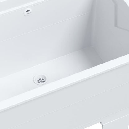 vidaXL Laundry Tub White 59x41x75 cm Resin