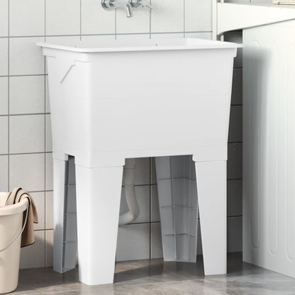 vidaXL Laundry Tub White 59x41x75 cm Resin