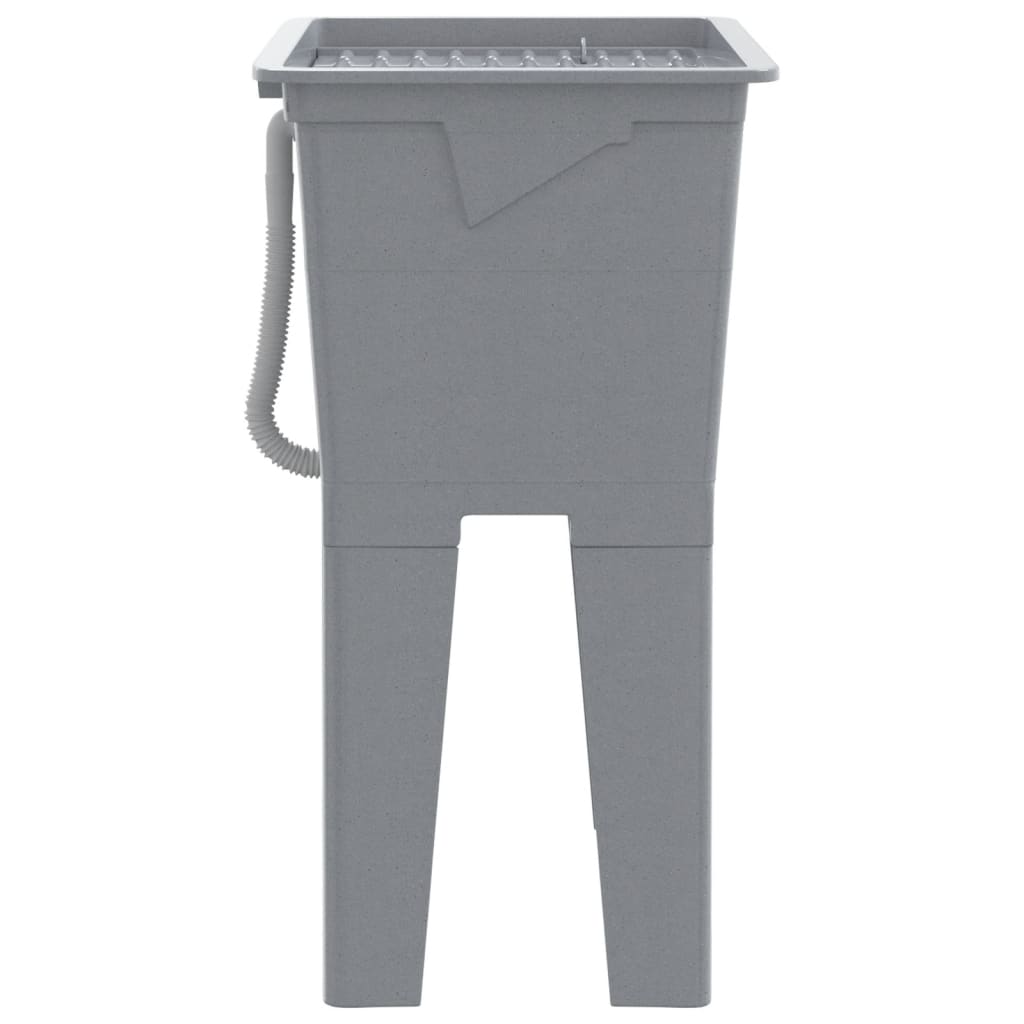 vidaXL Laundry Tub Grey 59x41x75 cm Resin