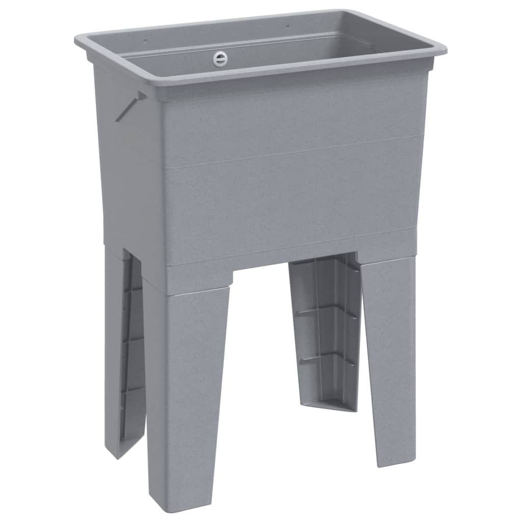 vidaXL Laundry Tub Grey 59x41x75 cm Resin