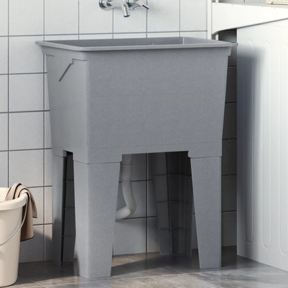 vidaXL Laundry Tub Grey 59x41x75 cm Resin