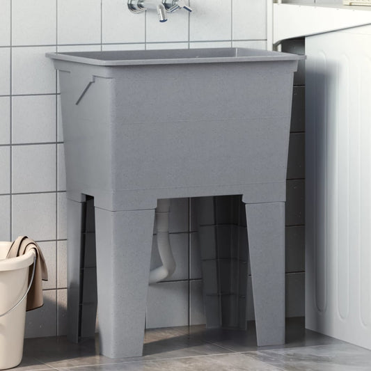 vidaXL Laundry Tub Grey 59x41x75 cm Resin